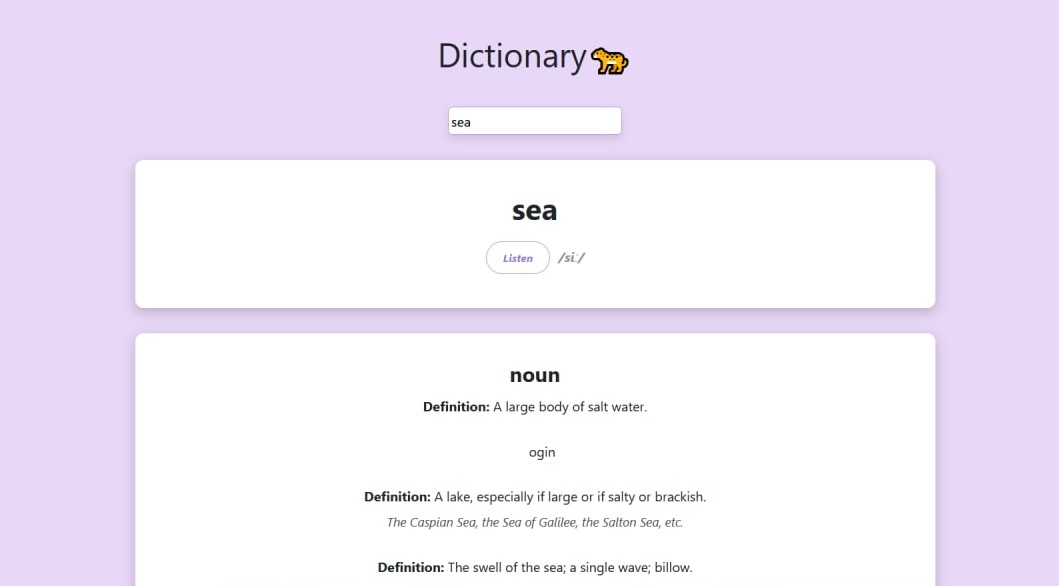 Dictionary App